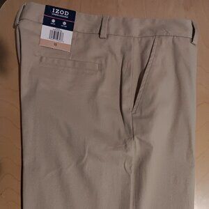 2 new IZOD Stretch Pants with Tags, Size 15, Tan Color